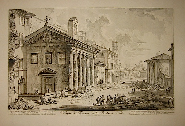 Piranesi Giovanni Battista (1720-1778) Veduta del Tempio della Fortuna virile 1758 Roma 